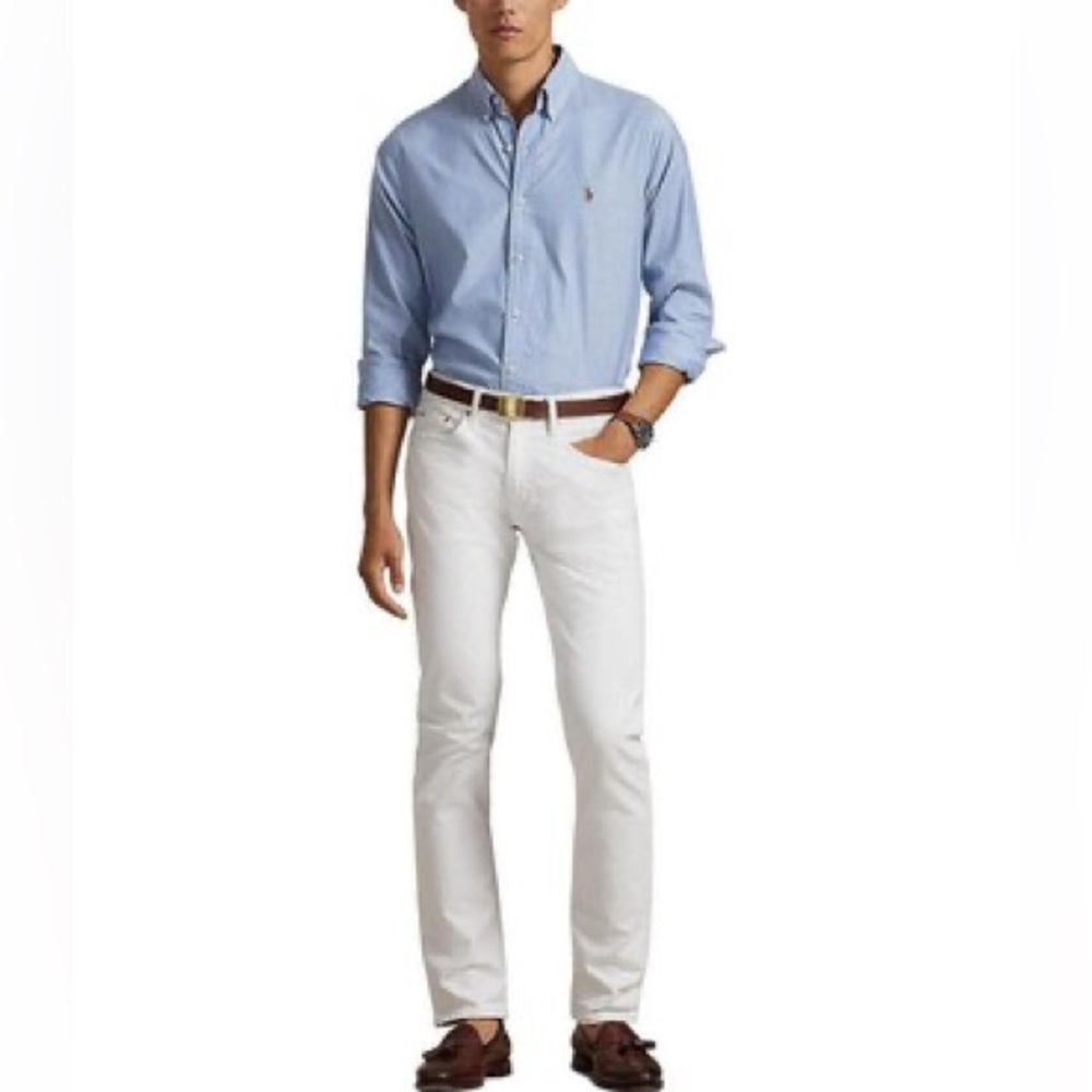 Ralph Lauren light blue cotton Oxford long-sleeve button-down shirt.Size 2XB NEW - Picture 12 of 13